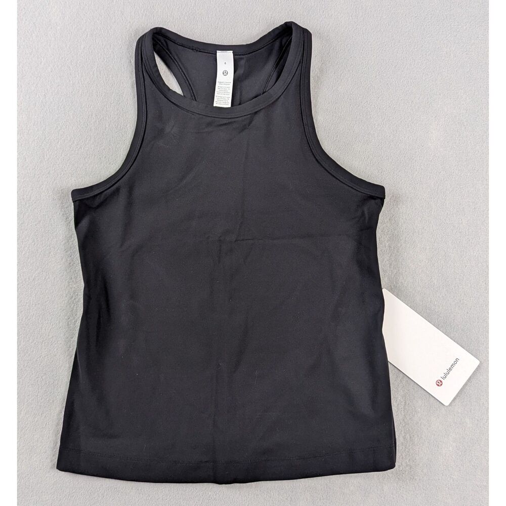 NWT lululemon Align Waist-Length Racerback Tank Top Black Size 6